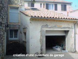 Création d'ouverture de garage - maçonnerie extérieure